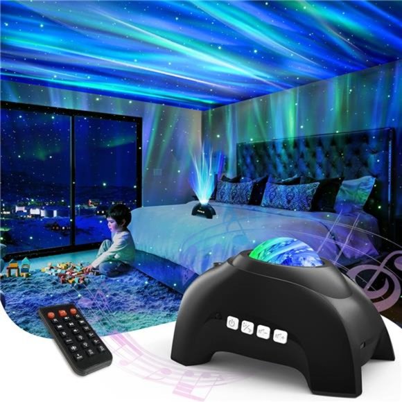 Northern Lights Aurora Projector, Star Projector Music Speaker, White Noise - Picture 1 of 6